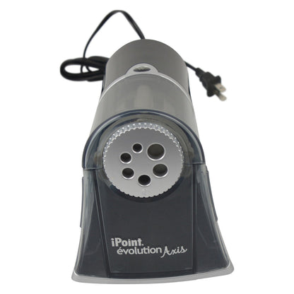 Westcott Electric iPoint Evolution Axis Heavy Duty Pencil Sharpener Black and Silver (15509)