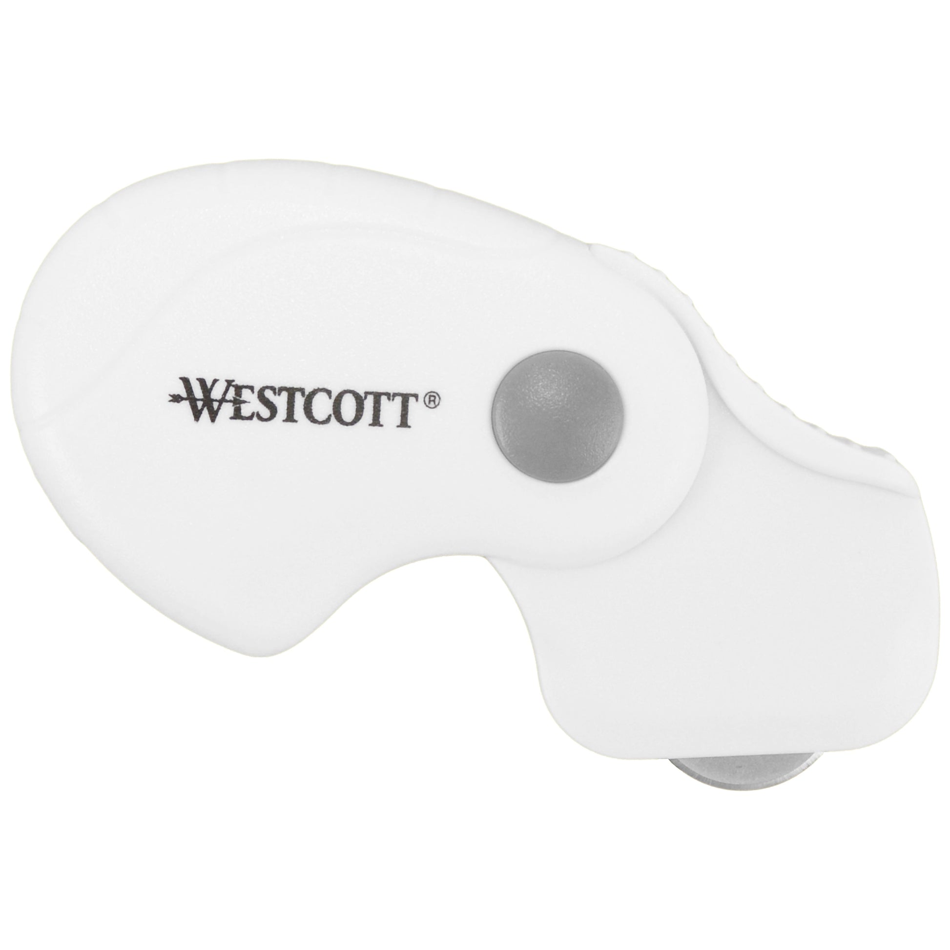 Westcott Folding Scissors and Rotary Cutter Portable Titanium Blades White Handles for Travel Crafting Sewing 2-Piece