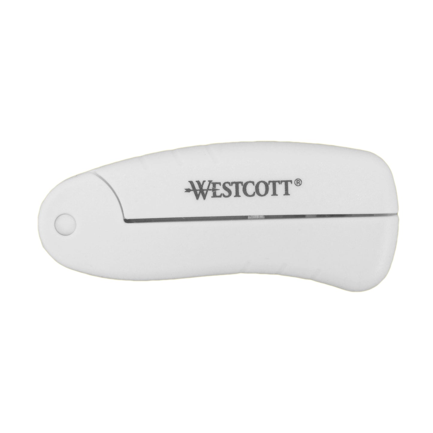 Westcott Folding Scissors and Rotary Cutter Portable Titanium Blades White Handles for Travel Crafting Sewing 2-Piece