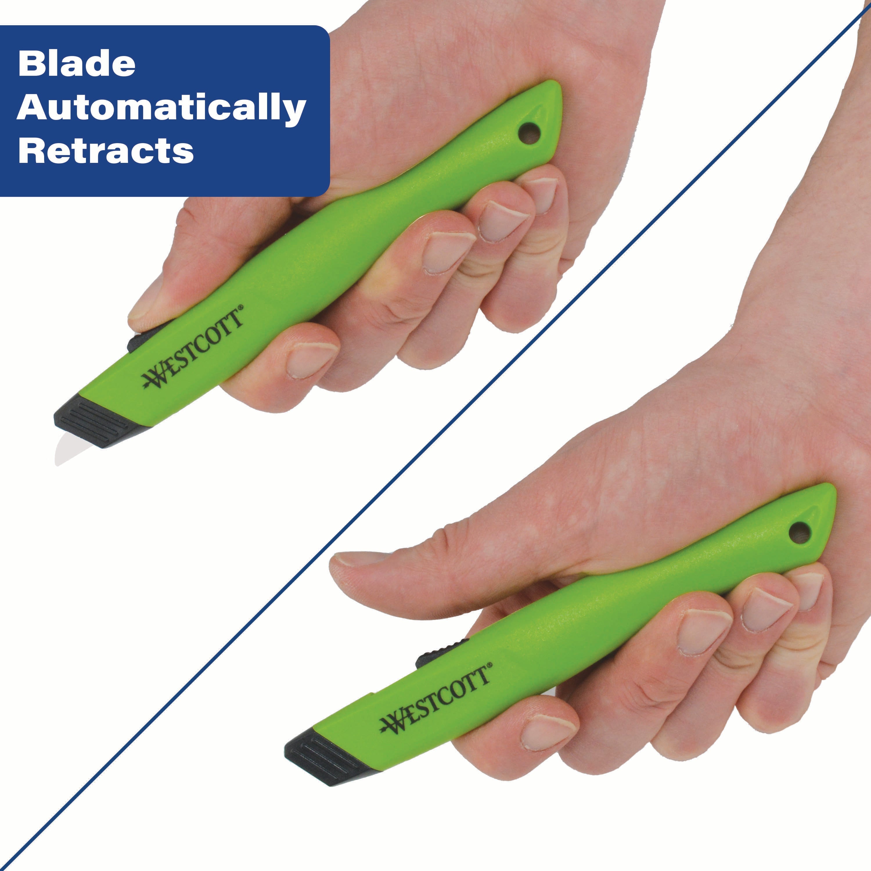 Cutter Auto Back Westcott Full Size Auto Retractable Ceramic Utility Box Cutter (16475 ...