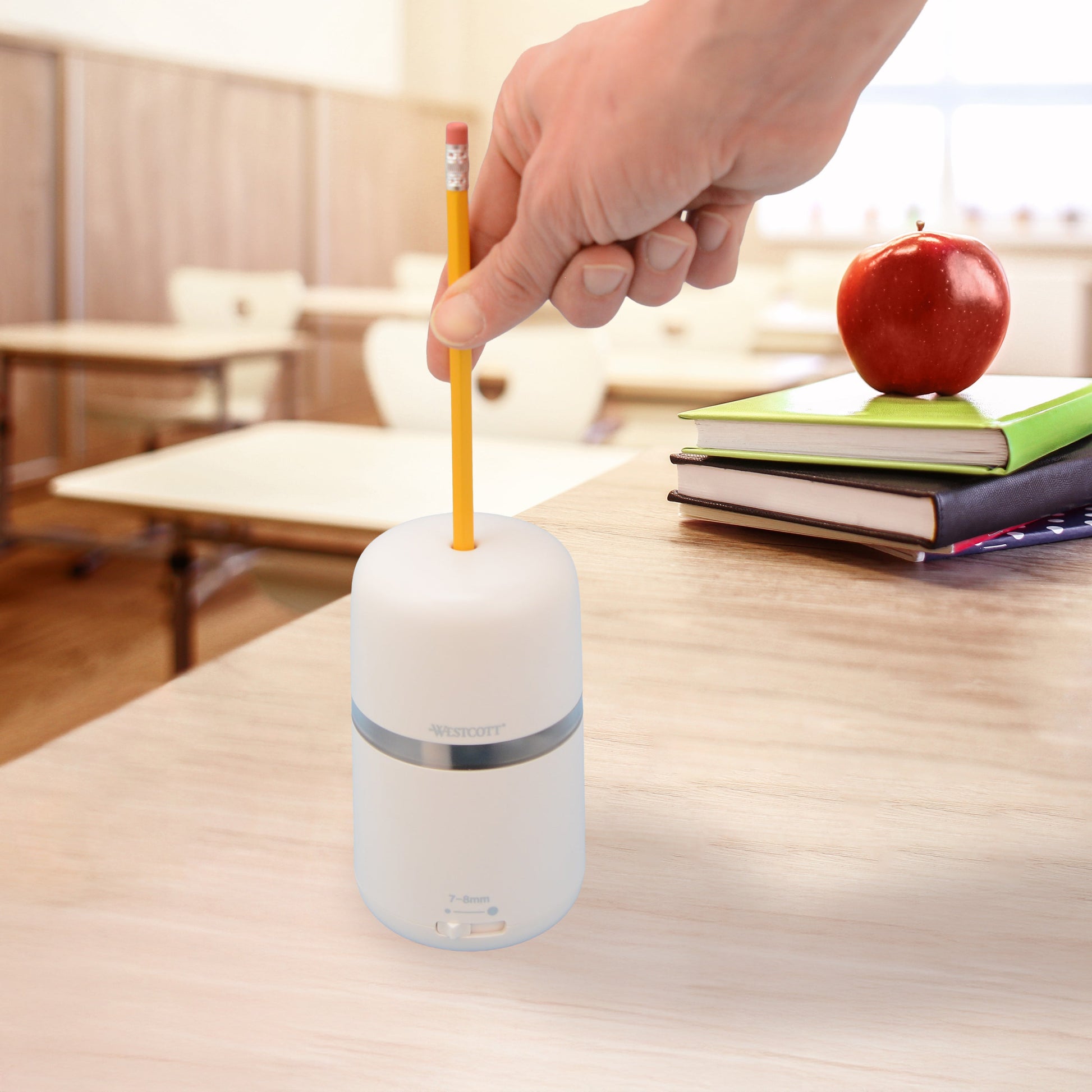 Westcott Fully Automatic Battery & Electric Pencil Sharpener White (00981-PARENT) - World’s Favorite Scissors