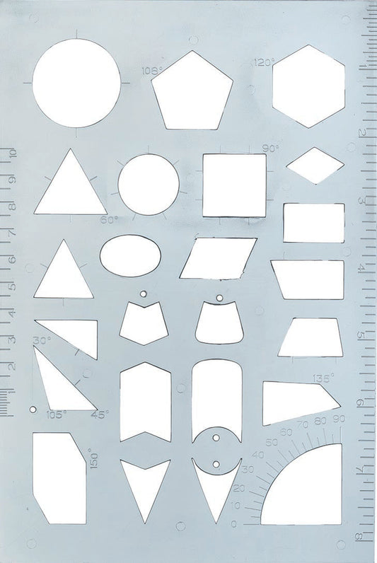 Westcott Geometry Template Gray (KT-95)