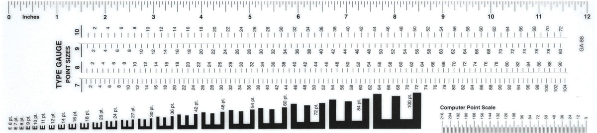 3m Ruler Graphinc Westcott Graphic Arts Ruler, 3 x 12