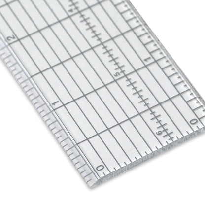 Westcott Grid Ruler with Metal Cutting Edge 1.5 x 12.5’’ Transparent (B-1M)