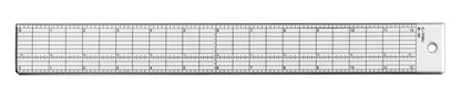 Westcott Grid Ruler with Metal Cutting Edge 1.5 x 12.5’’ Transparent (B-1M) - 1