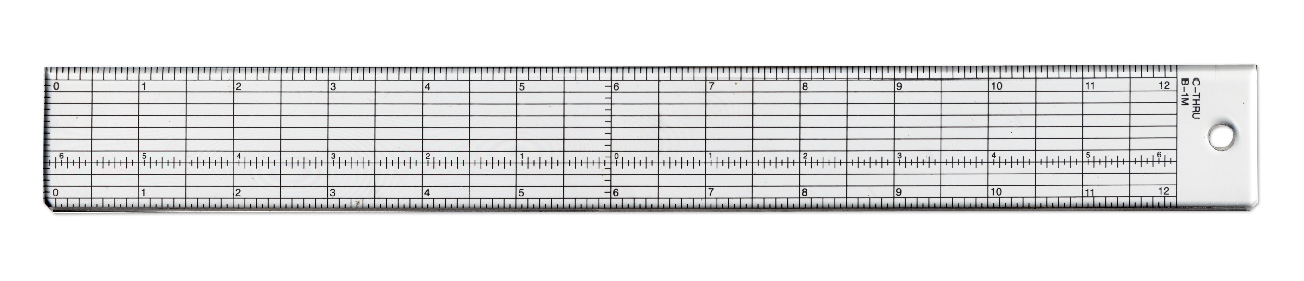 Westcott Grid Ruler with Metal Cutting Edge, 1.5 x 12.5