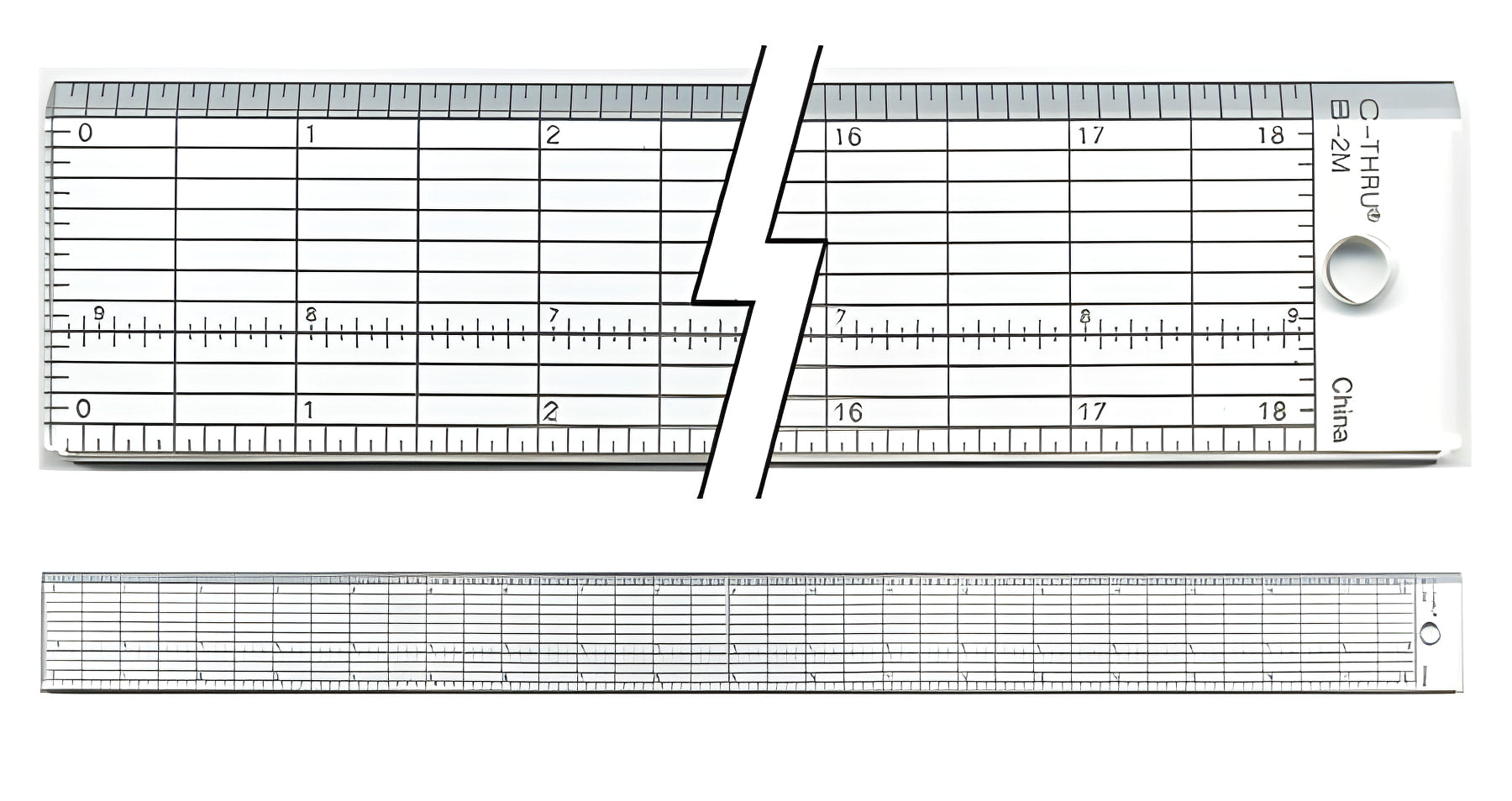 Westcott Grid Ruler with Metal Cutting Edge 1.5 x 18.5’’ Transparent (B-2M)