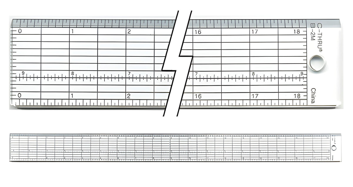 Unit Ruler Grid Westcott Grid Ruler with Metal Cutting Edge, 1.5 x 18.5