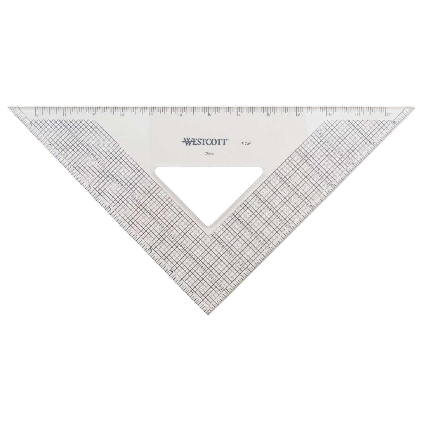 Westcott Grid Triangle 10’’ 45/90 Degree Transparent (T-7M)