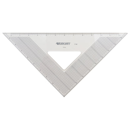 Westcott Grid Triangle 10’’ 45/90 Degree Transparent (T-7M)