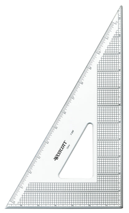 Westcott Grid Triangle 12’’ 30/60 Degree Transparent (T-5M)