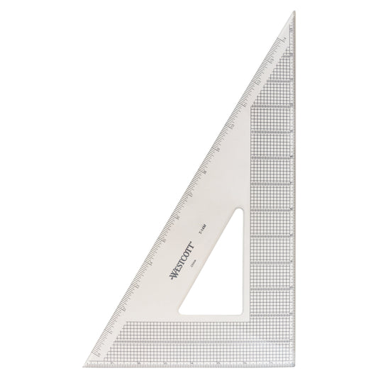 Westcott Grid Triangle 14’’ 30/60 Degree Transparent (T-14M)