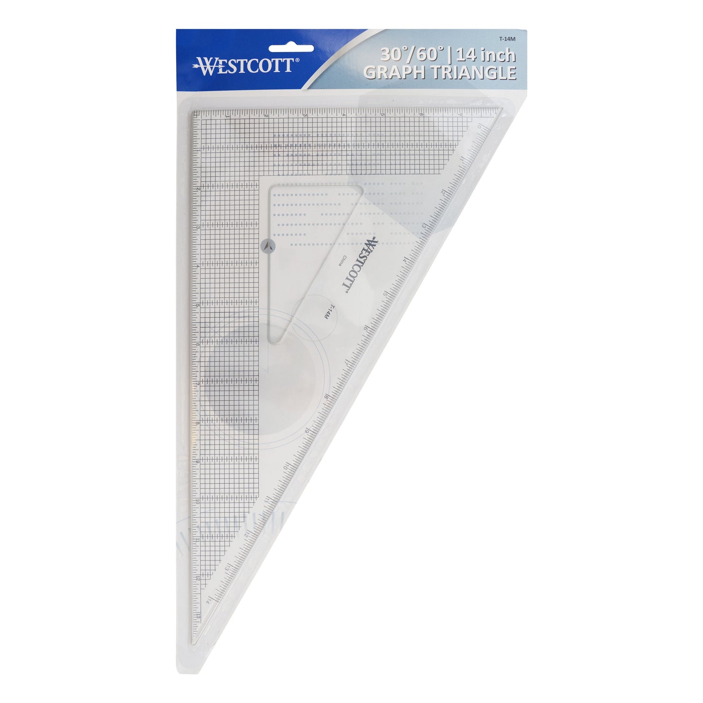 Westcott Grid Triangle 14’’ 30/60 Degree Transparent (T-14M)