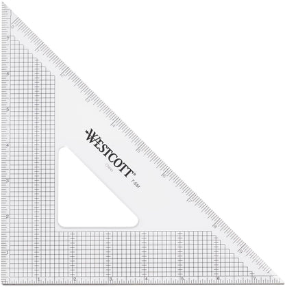 Westcott Grid Triangle 8’’ 45/90 Degree Transparent (T-6M)