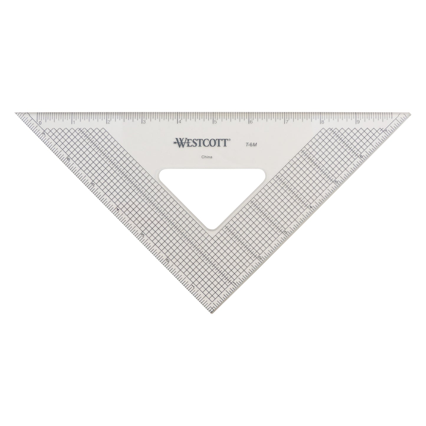 Westcott Grid Triangle 8’’ 45/90 Degree Transparent (T-6M)