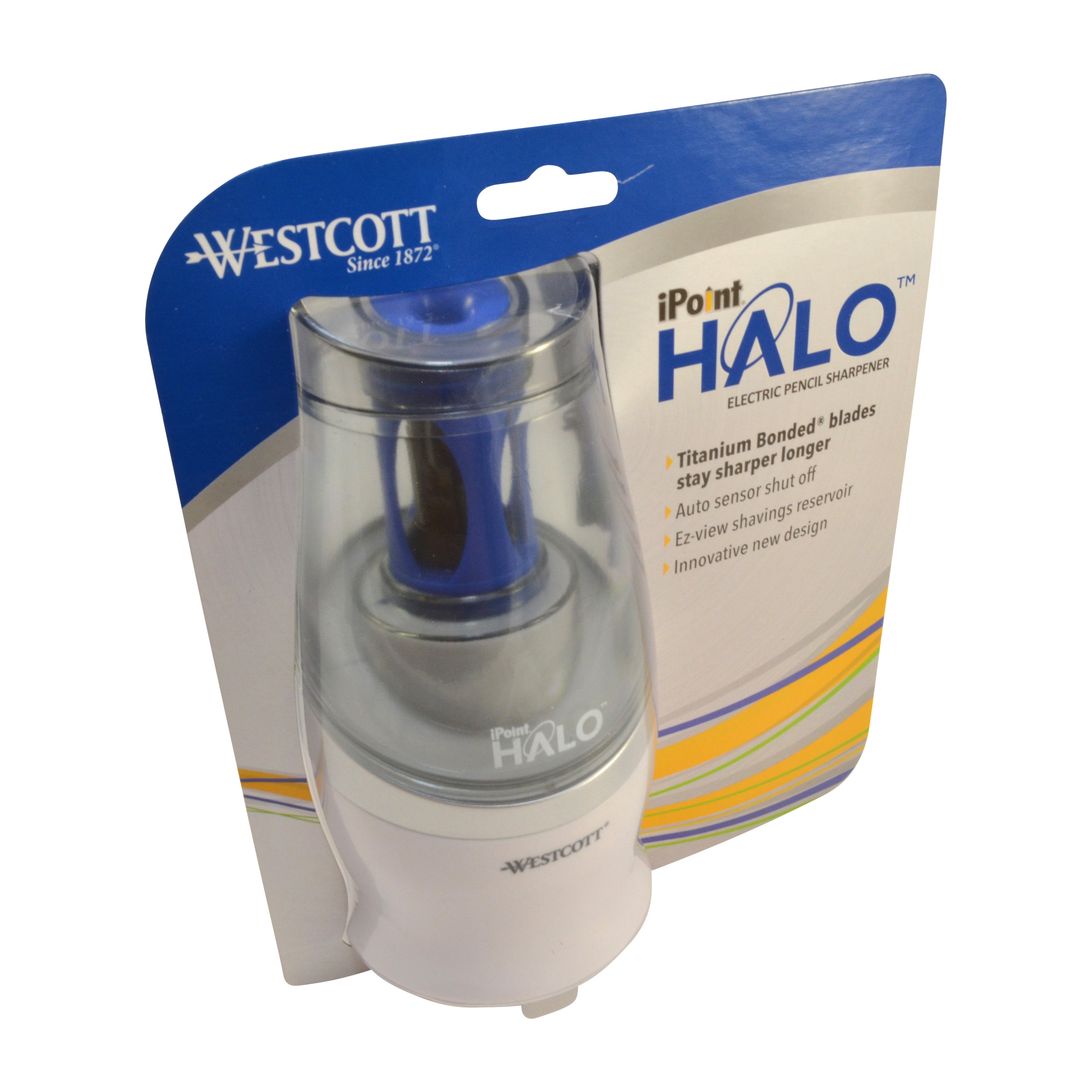 Westcott Halo Electric Pencil Sharpener, Assorted Colors – westcottbrand