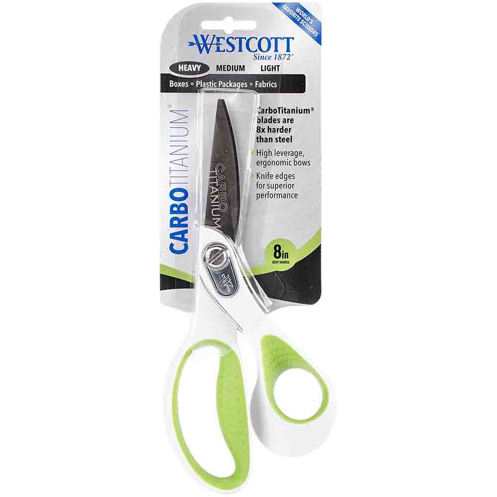 Westcott Heavy Duty Carbo Titanium Bonded 8’’ Bent Scissors (16446)