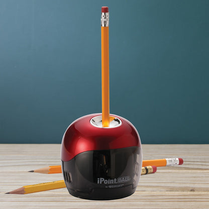 Westcott iPoint Ball Pencil Sharpener Red/Black (15570) - World’s Favorite Scissors