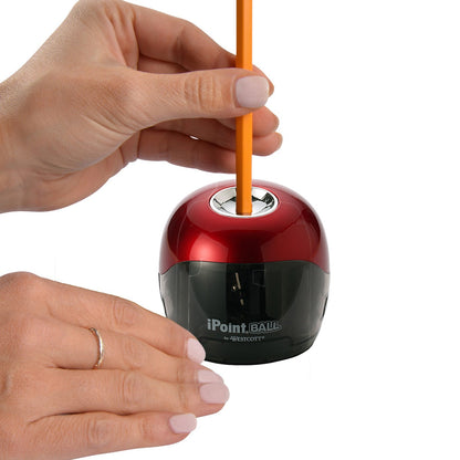 Westcott iPoint Ball Pencil Sharpener Red/Black (15570) - World’s Favorite Scissors