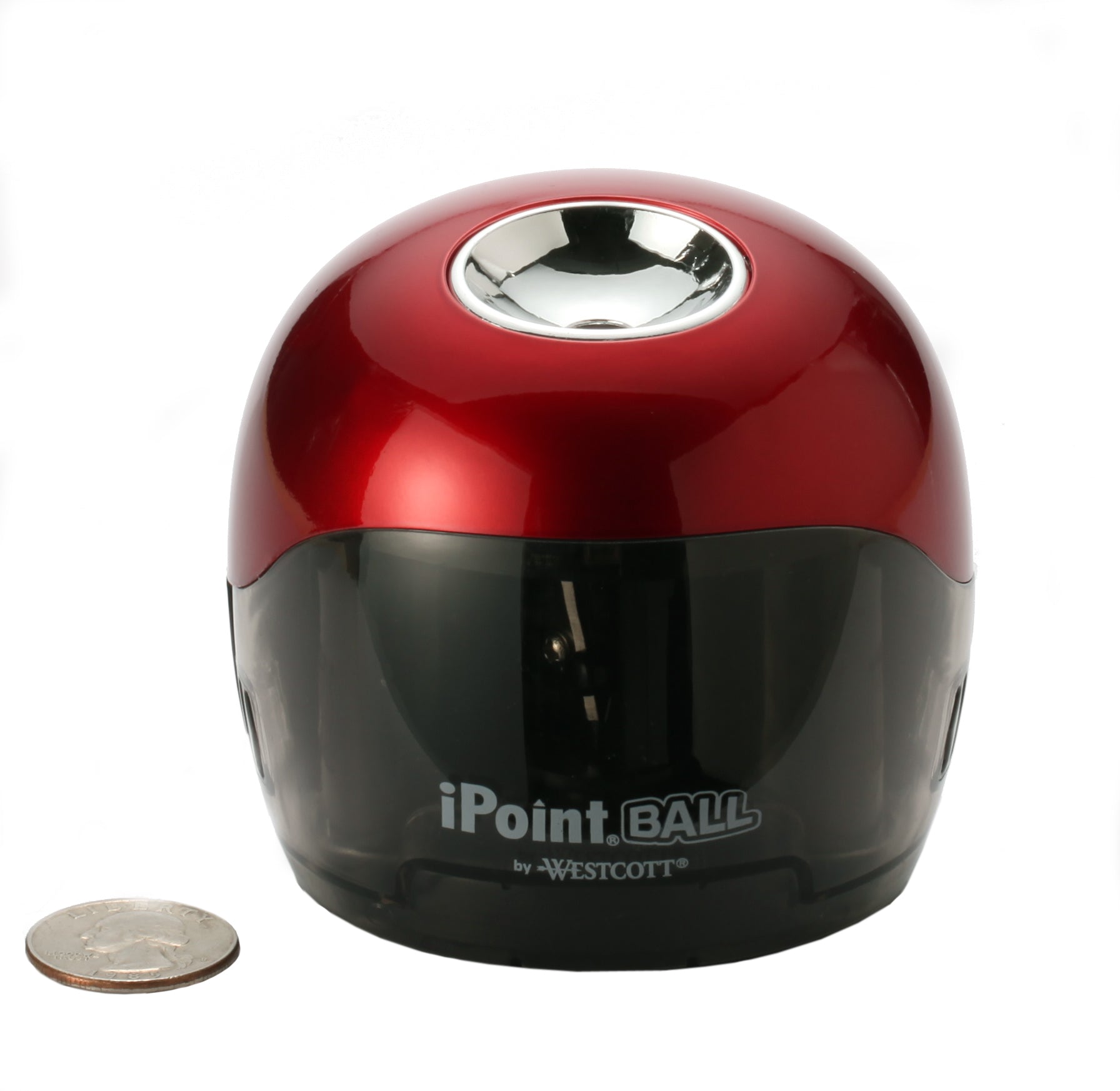 Westcott iPoint Ball Pencil Sharpener Red/Black (15570) - World’s Favorite Scissors