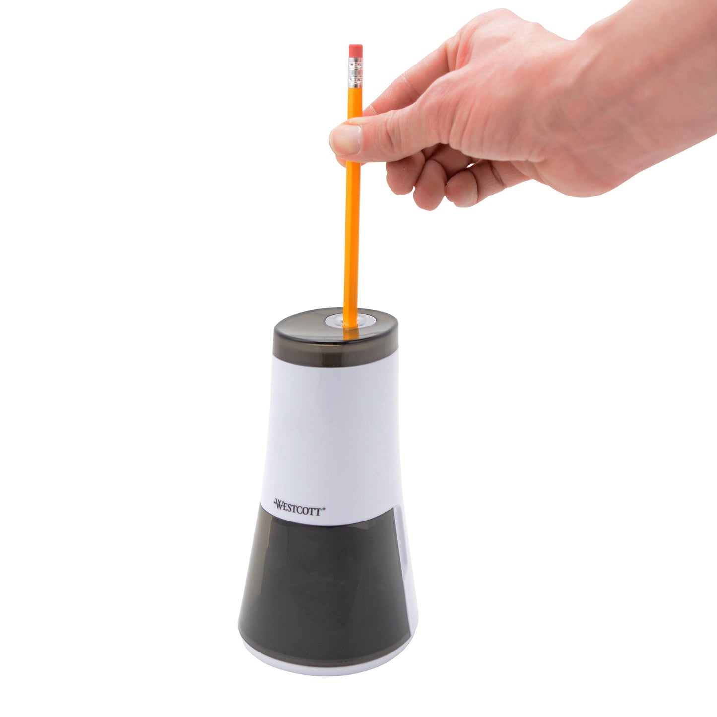 Westcott iPoint Curve Electric Pencil Sharpener White (00947-PARENT) - World’s Favorite Scissors