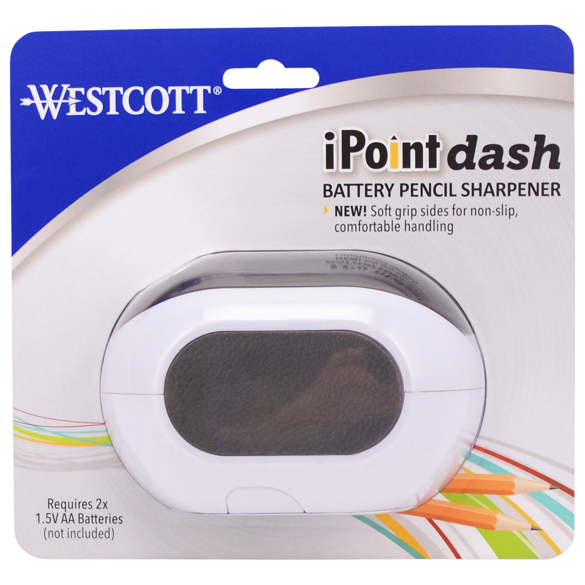 Westcott iPoint Dash Battery Pencil Sharpener White (00948-PARENT) - World’s Favorite Scissors