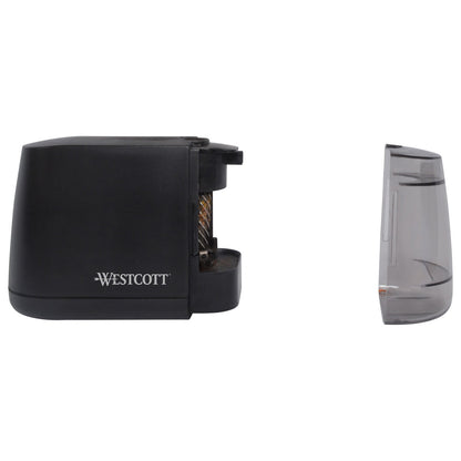 Westcott iPoint Duo™ Dual-Powered Battery/Electric Pencil Sharpener Black (17812)