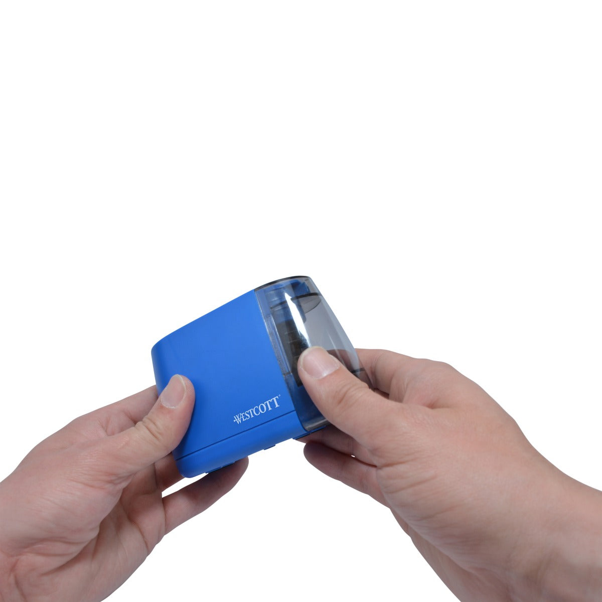 Westcott iPoint Duo™ Dual-Powered Battery/Electric Pencil Sharpener Blue (17813)