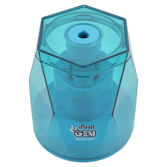 Westcott iPoint® GEM Battery Pencil Sharpener Blue (00529-PARENT)