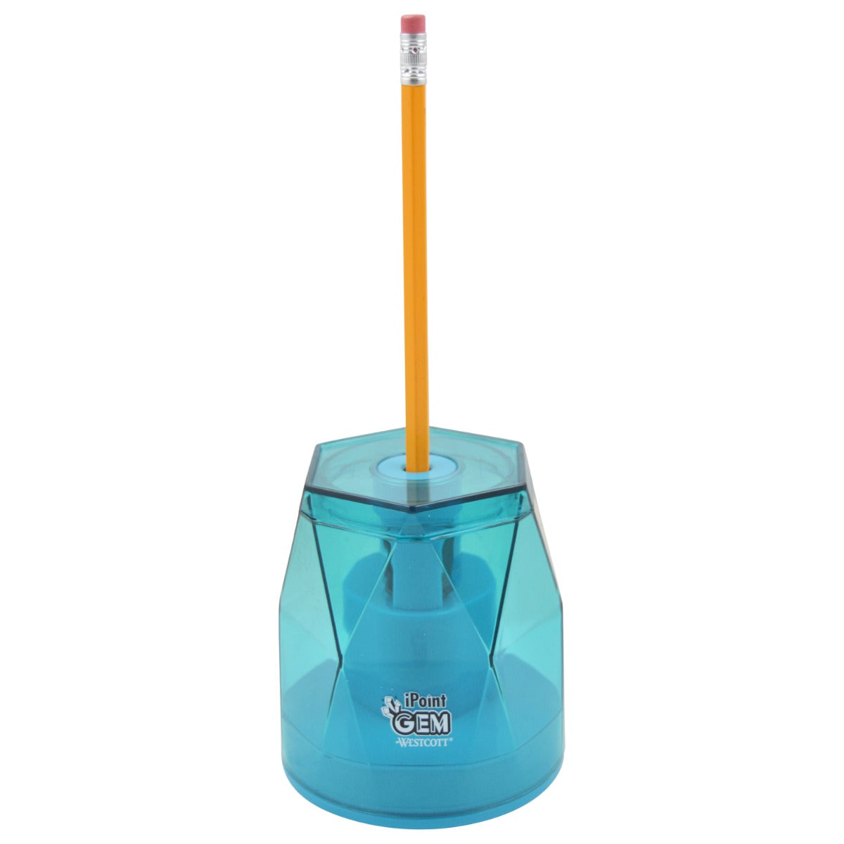 Westcott iPoint® GEM Crystal-Covered Battery Pencil Sharpener Blue (00529-PARENT) - World’s Favorite Scissors