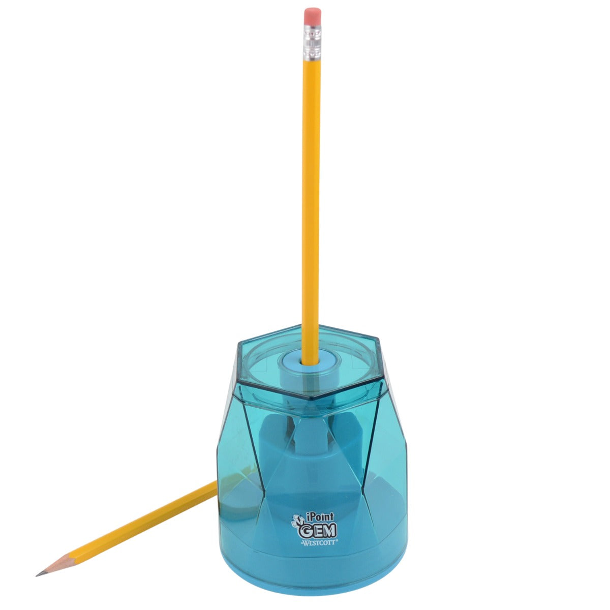 Westcott iPoint® GEM Crystal-Covered Battery Pencil Sharpener Blue (00529-PARENT) - World’s Favorite Scissors
