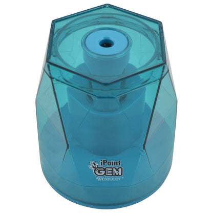 Westcott iPoint® GEM Crystal-Covered Battery Pencil Sharpener Blue (00529-PARENT) - World’s Favorite Scissors