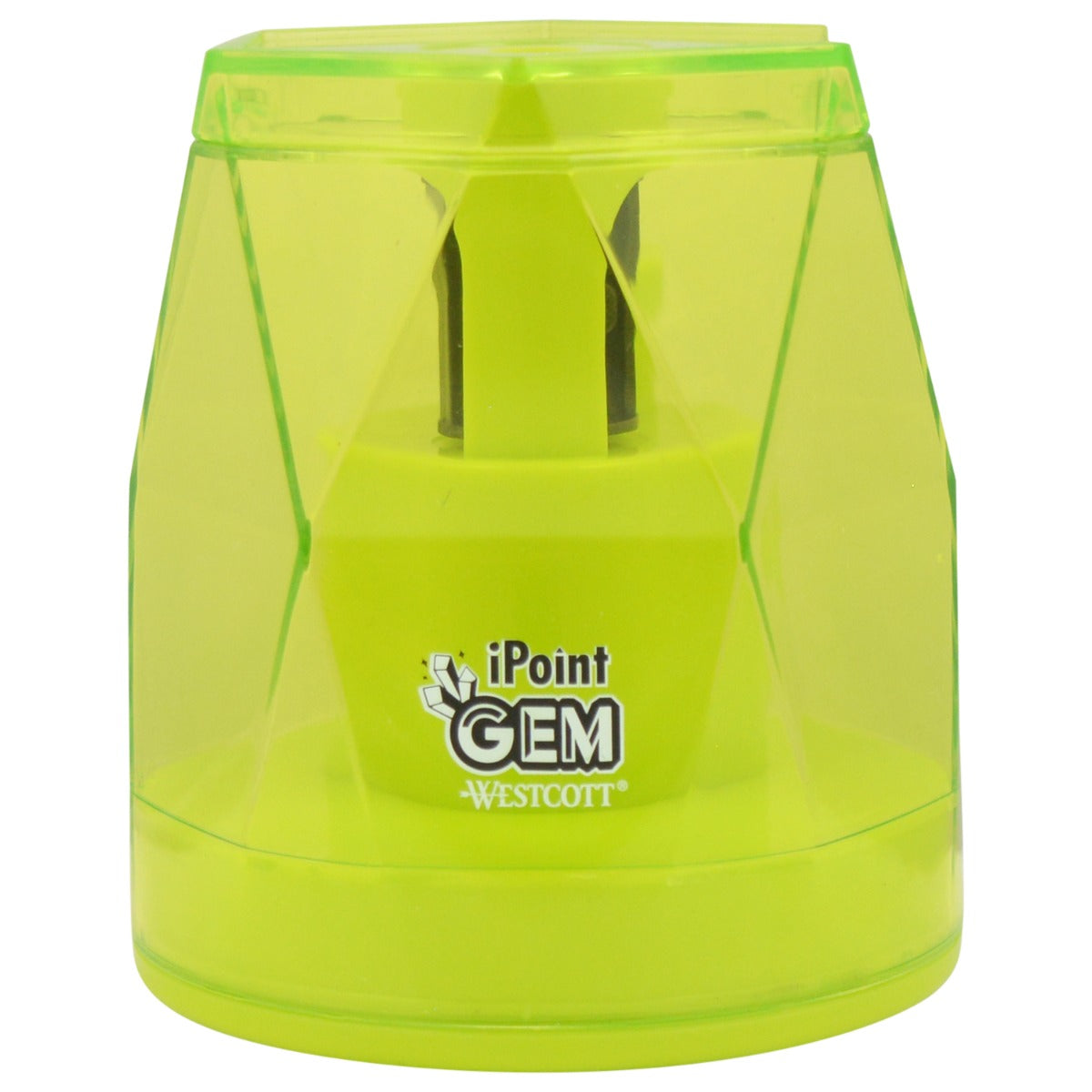 Westcott iPoint® GEM Crystal-Covered Battery Pencil Sharpener Neon Green (00577-PARENT) - World’s Favorite Scissors