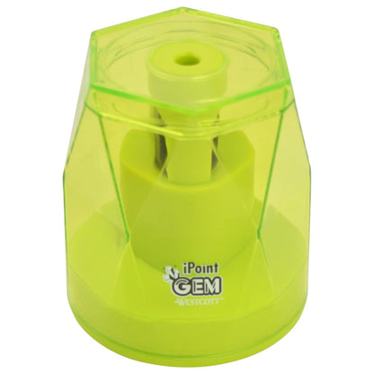 Westcott iPoint® GEM Crystal-Covered Battery Pencil Sharpener Neon Green (00577-PARENT) - World’s Favorite Scissors