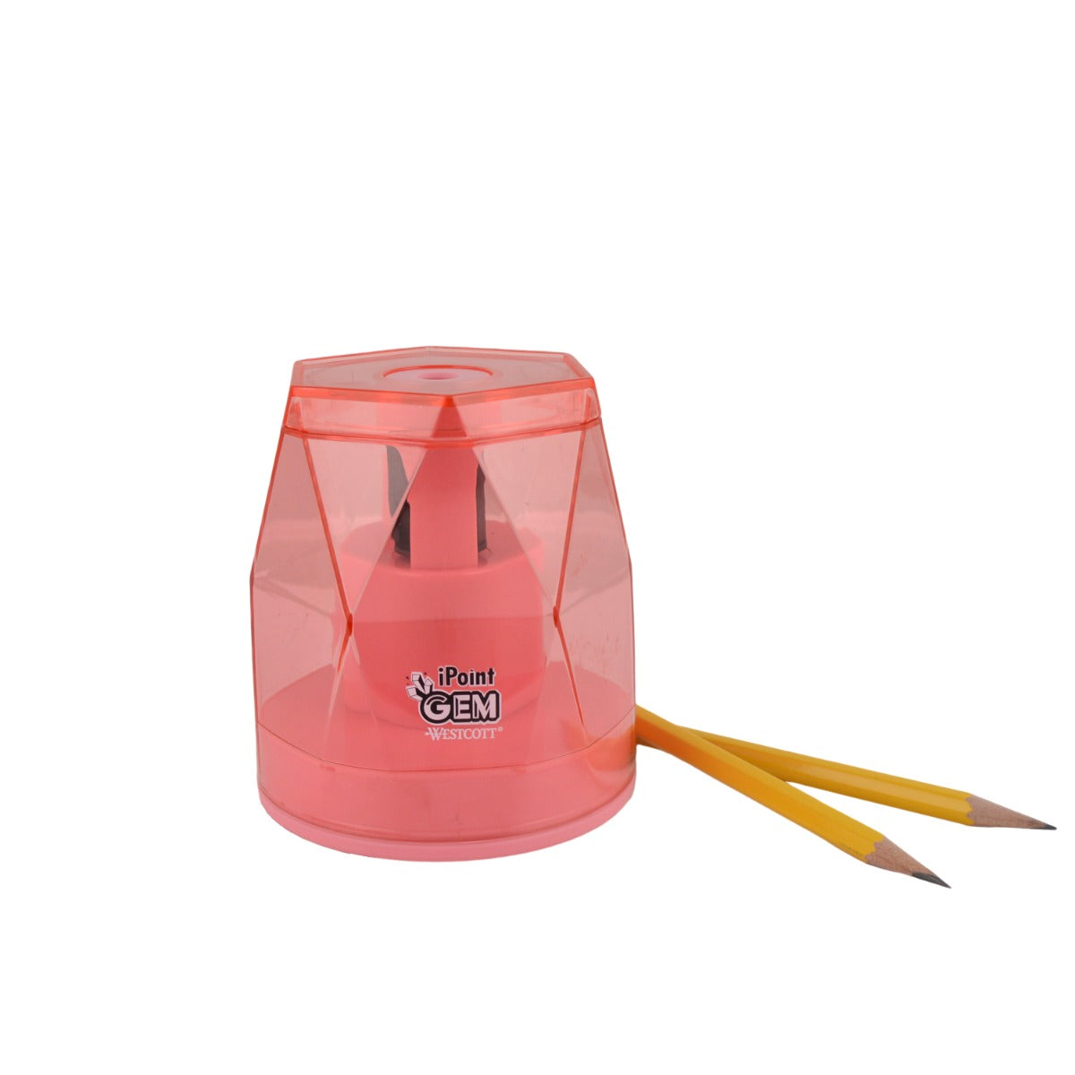 Westcott iPoint® GEM Crystal-Covered Battery Pencil Sharpener Pink (00578-PARENT) - World’s Favorite Scissors
