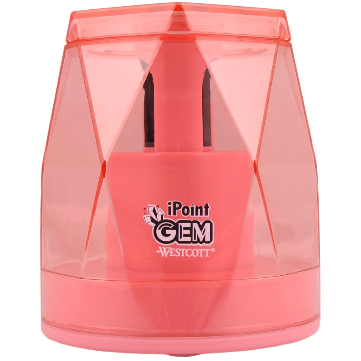 Westcott iPoint® GEM Crystal-Covered Battery Pencil Sharpener Pink (00578-PARENT) - World’s Favorite Scissors