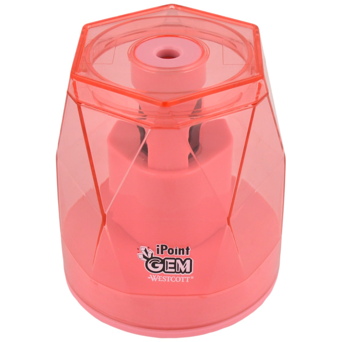 Westcott iPoint® GEM Crystal-Covered Battery Pencil Sharpener Pink (00578-PARENT) - World’s Favorite Scissors