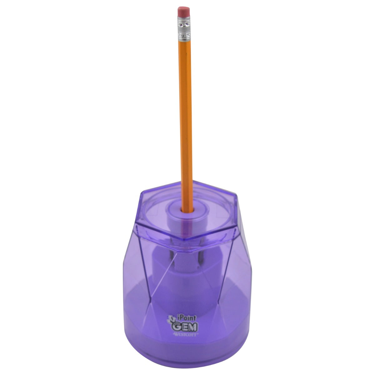 Westcott iPoint® GEM Crystal-Covered Battery Pencil Sharpener Purple (00576-PARENT) - World’s Favorite Scissors