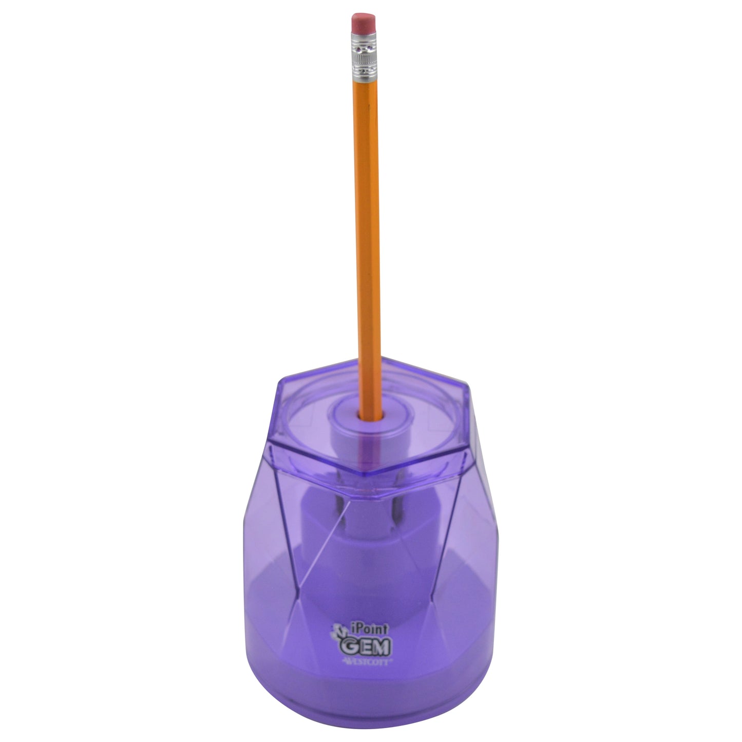 Westcott iPoint® GEM Crystal-Covered Battery Pencil Sharpener Purple (00576-PARENT) - World’s Favorite Scissors