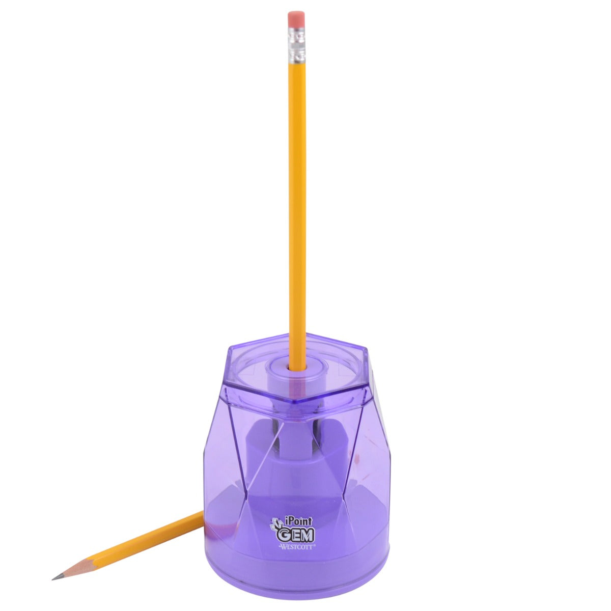 Westcott iPoint® GEM Crystal-Covered Battery Pencil Sharpener Purple (00576-PARENT) - World’s Favorite Scissors