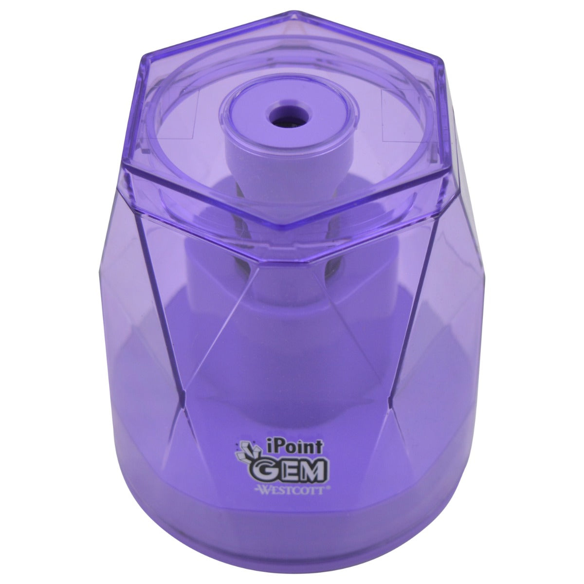 Westcott iPoint® GEM Crystal-Covered Battery Pencil Sharpener Purple (00576-PARENT) - World’s Favorite Scissors