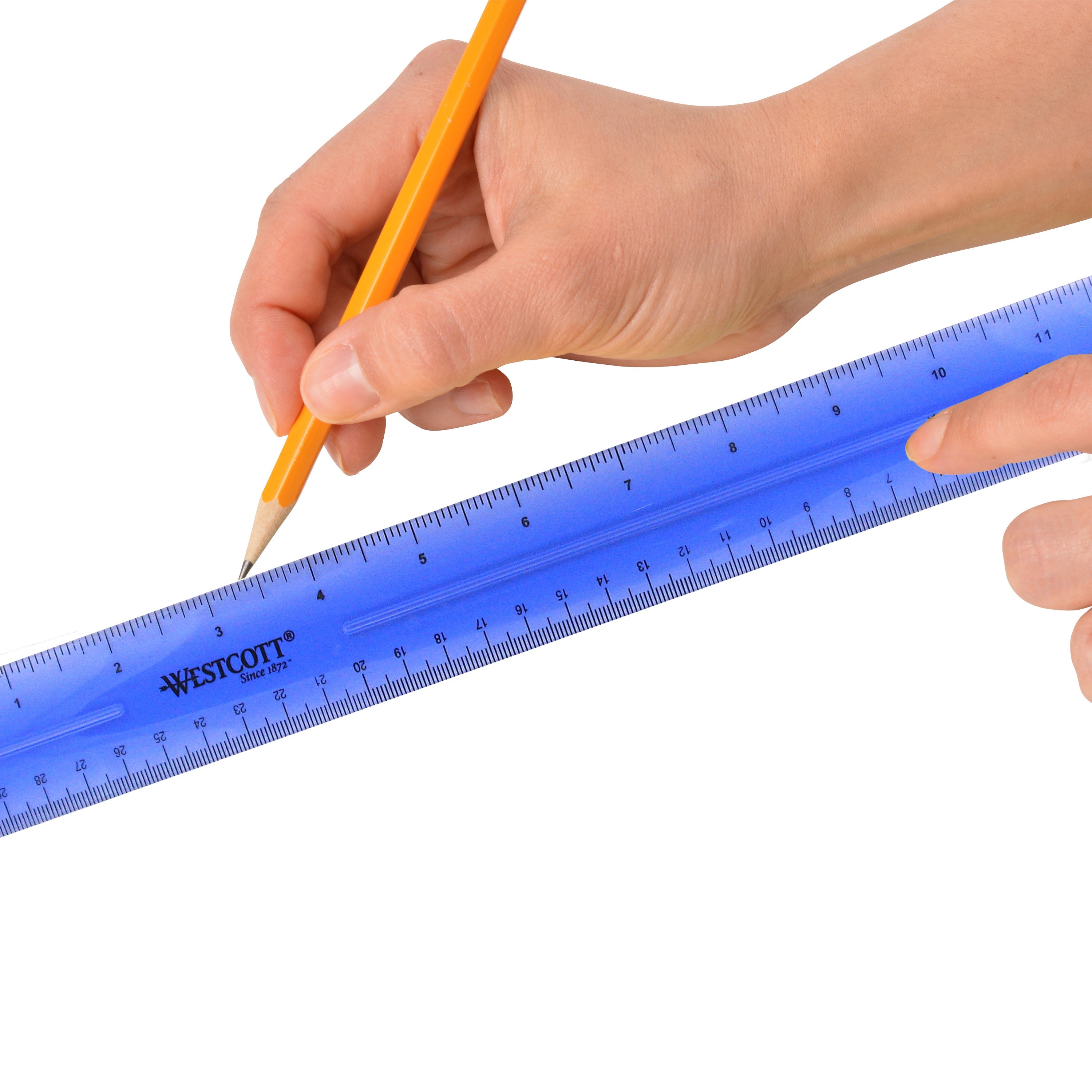 Westcott Jeweltone Plastic Ruler, 12 Inch, Assorted Transparent Colors ...