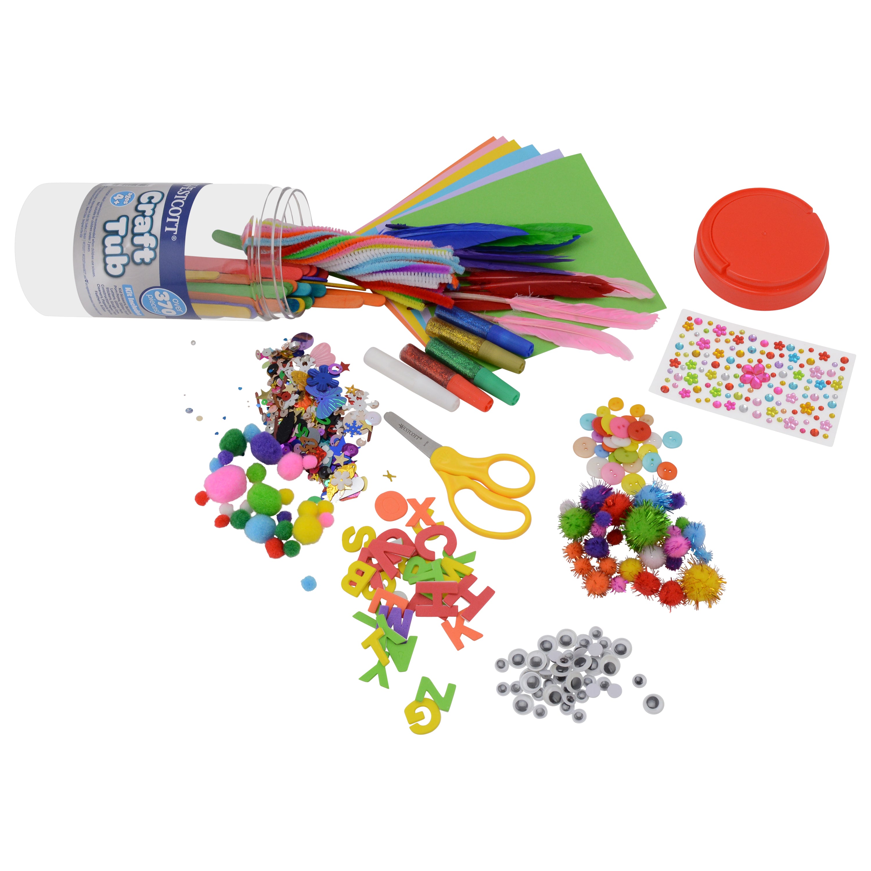 Westcott Kids Craft Tub with Over 300 Pieces (00985-PARENT) – westcottbrand