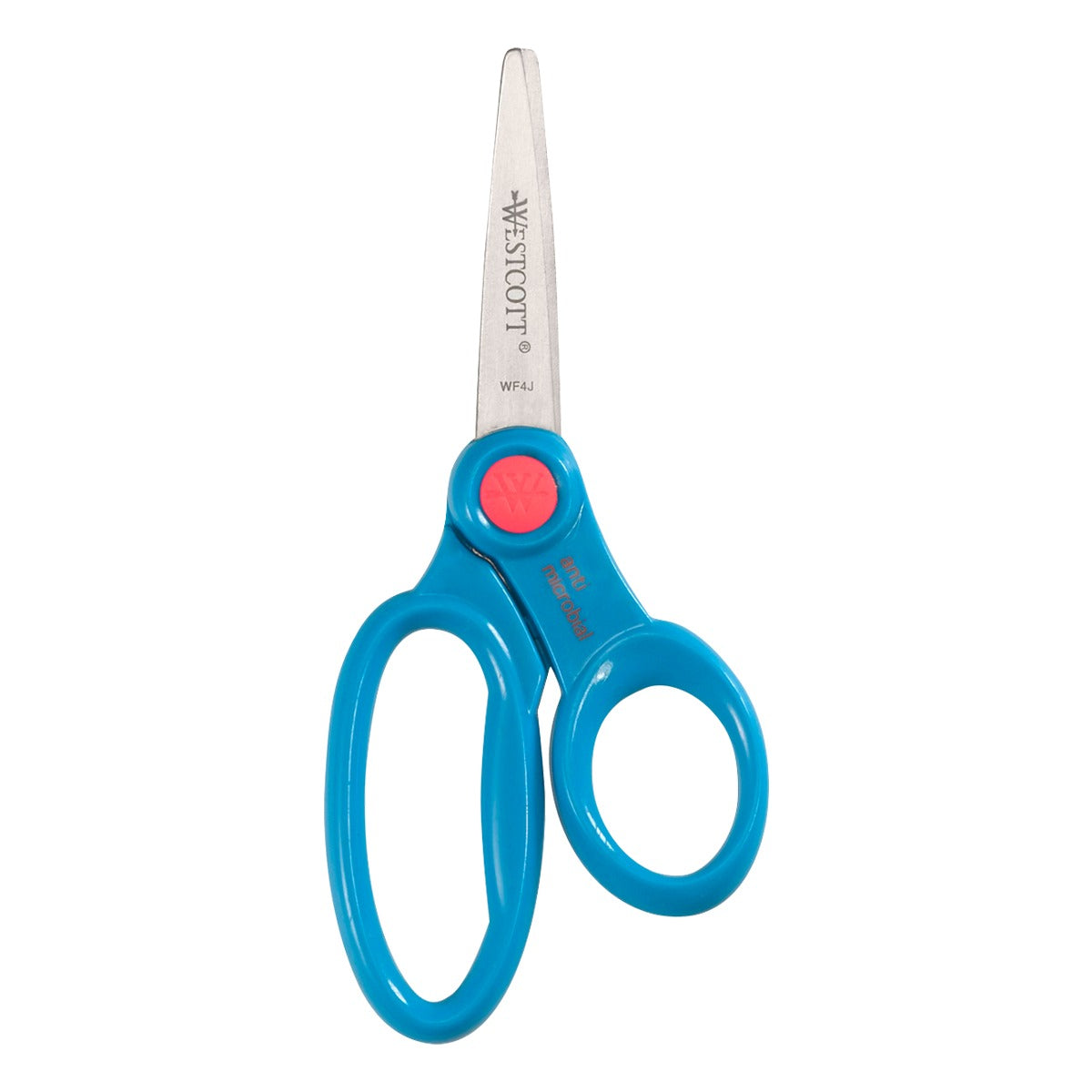 Westcott Kids Plastic Handle Pointed Scissors With Anti-microbial Protection 5-Inch 12-Pack (14872)