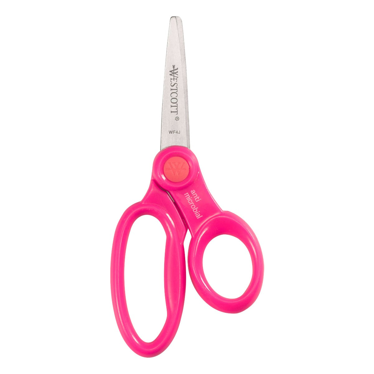 Westcott Kids Plastic Handle Pointed Scissors With Anti-microbial Protection 5-Inch 12-Pack (14872)