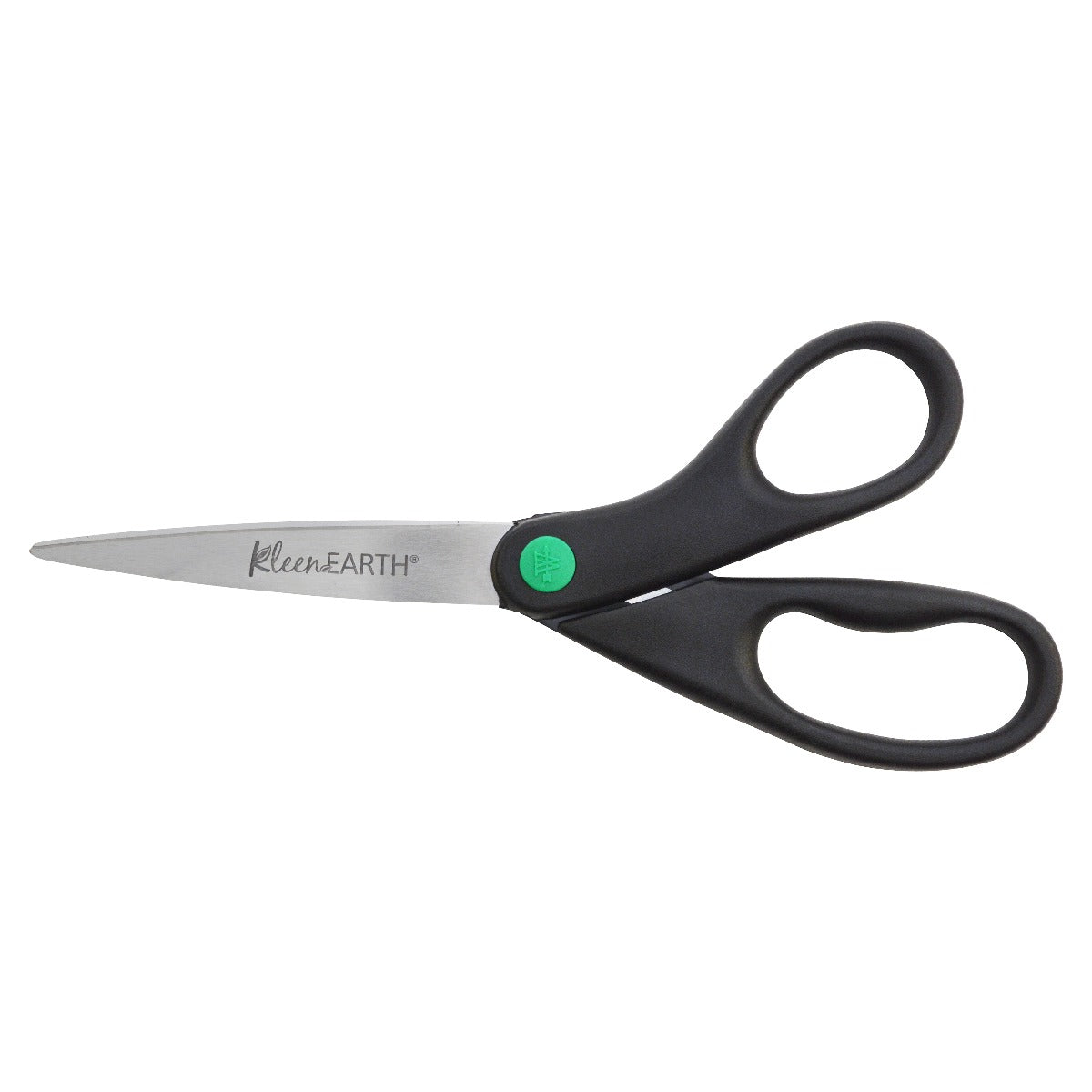 Westcott KleenEarth 8’’ Straight Recycled Stainless Steel Scissors Black 2 Pack (15179)