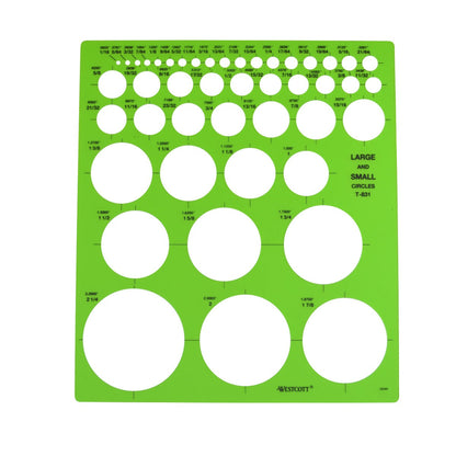 Westcott Large and Small Circles Template (T-831)