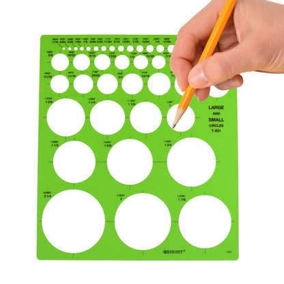 Westcott Large and Small Circles Template (T-831)