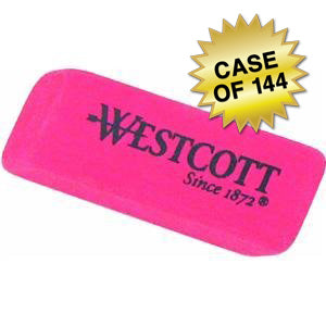 Westcott Latex Free Erasers Pack of Three Pink (14613) - 144