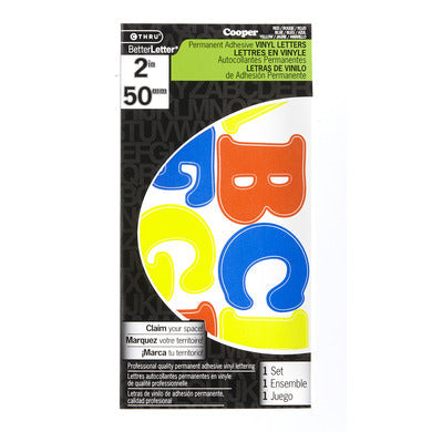 Westcott Letter Craft Permanent Vinyl Lettering Cooper 2’’ (VLT-2) - World’s Favorite Scissors